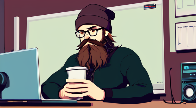 A developer drinking coffee waiting for the Nx command to finish